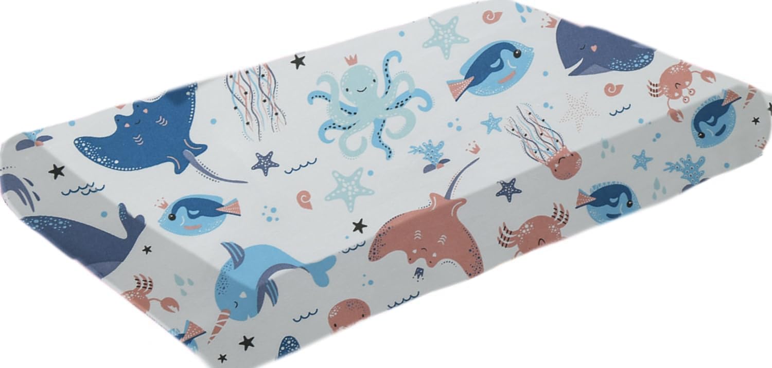 Spannbettlaken für Kinderbett Dinosaurier 140x70, 100% weiche Baumwolle Jersey, Baby Matratzenschoner Spannbetttuch Betttuch mit bis zu 15 cm Steghöhe Matratzenhöhe