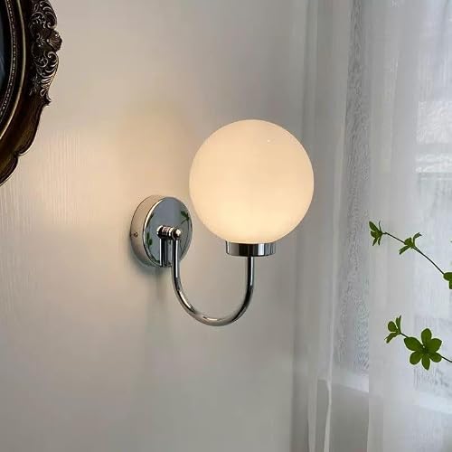 MOBYGKFY Light Luxury Glass Ball Wall Lamps Decoration Corridor Sconces with G9 Base Tricolor