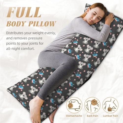 Housse de coussin de corps douce avec fermeture éclair lit