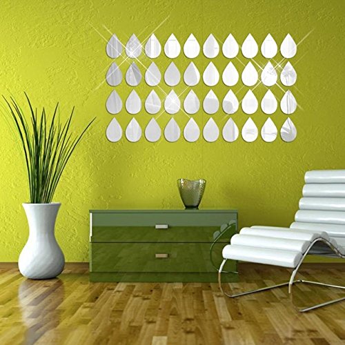 Buy 50Pcs Stickers 3D Mirror Posters Raindrop Decoration Acrylic Poster