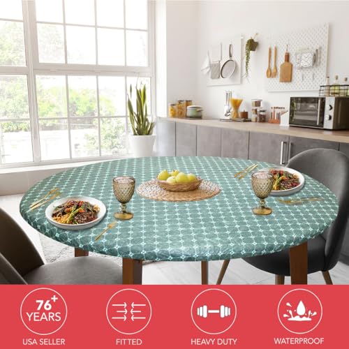 image for Covers For The Home Deluxe Elastic Edged Flannel Backed Vinyl Fitted T