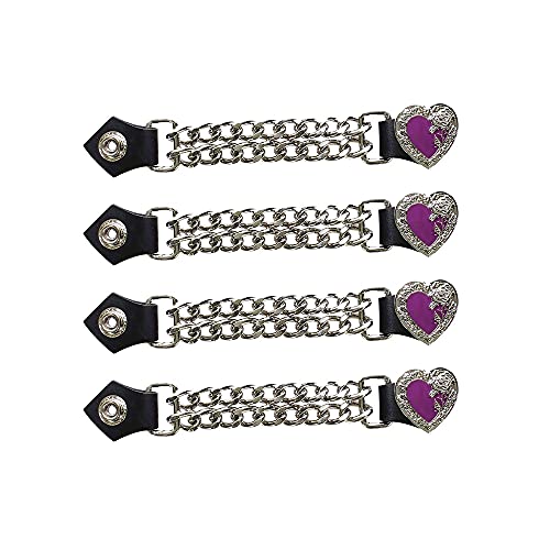Extensor de chaleco para mujer: gana comodidad en moto con cuero genuino y cadena cromada