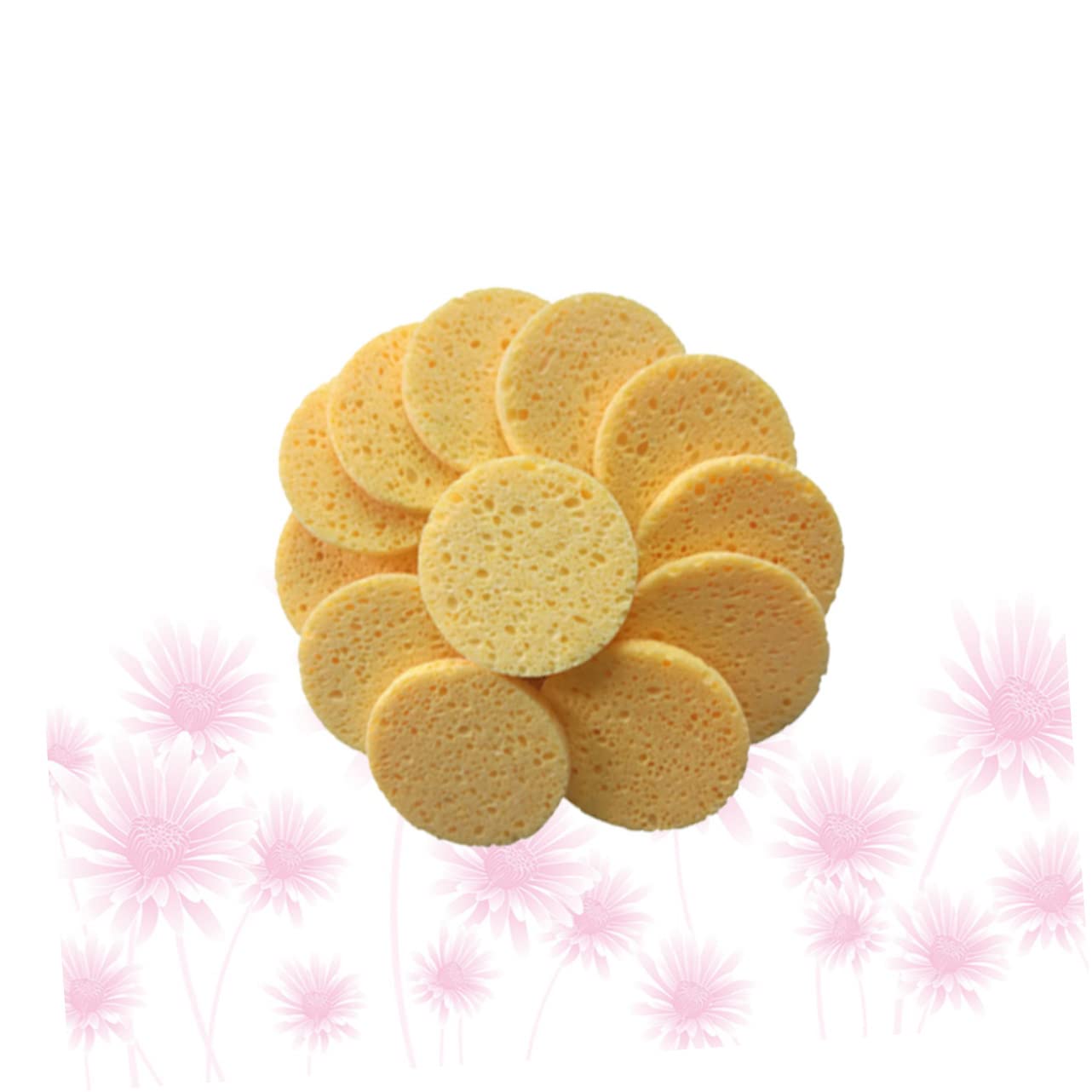 Didiseaon 60pezzi Spugne Per Pulizia Viso Cotone Morbido Panni Struccanti Rotondi Per Rimozione Makeup e Pulizia Viso Colore Naturale Sicuri Per La