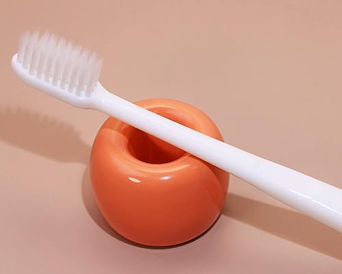 Miniatura 2 de ONLYKXY 1 mini soporte de cerámica para cepillos de dientes, soporte único para bolígrafo, para encimeras de baño, tocador, escritorio, organizador