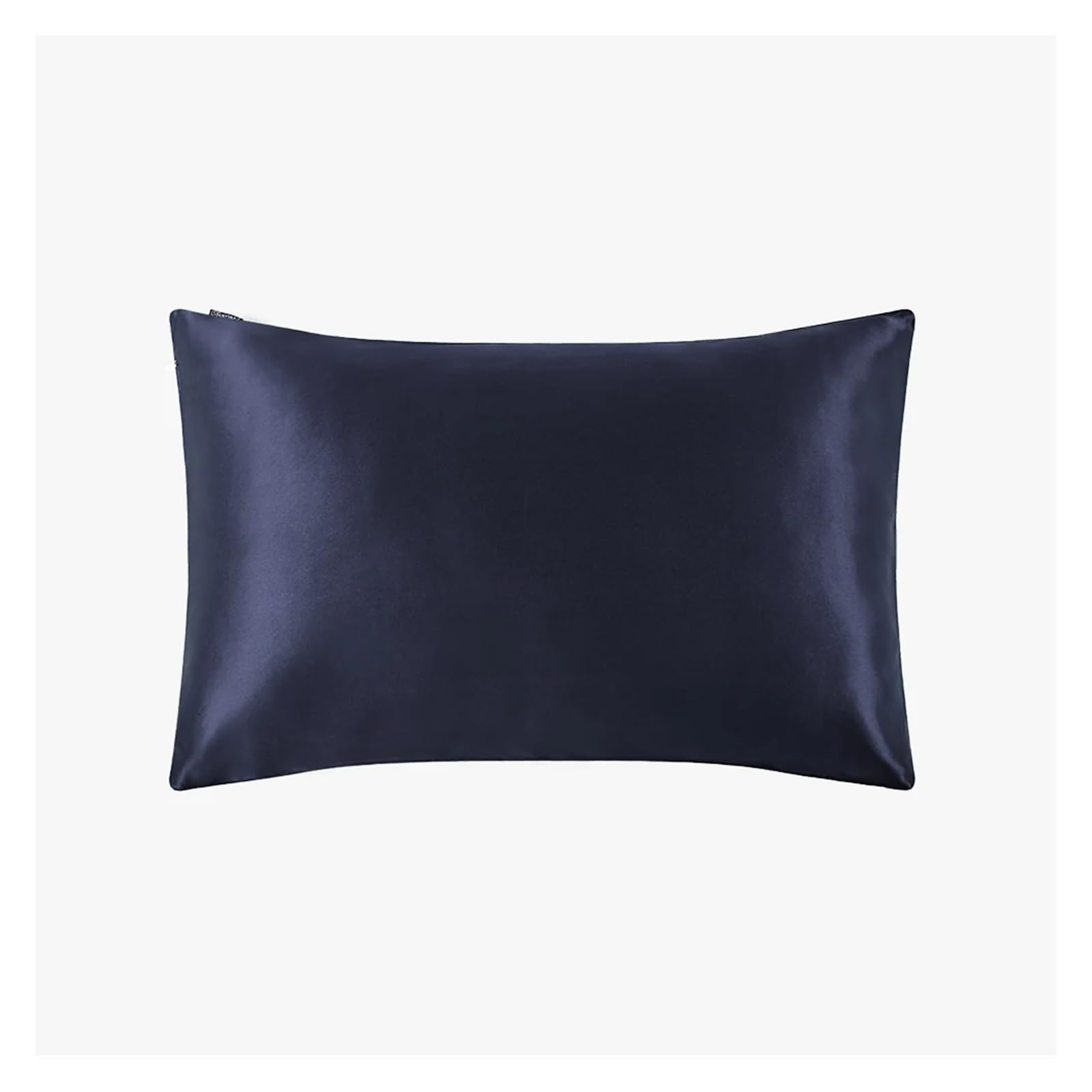 Silky Pillow Covers, Silk Pillowcase With Hidden Zipper Care For Hair Multicolor Multiple Sizes(Deep Blue,50x75cm(Queen))