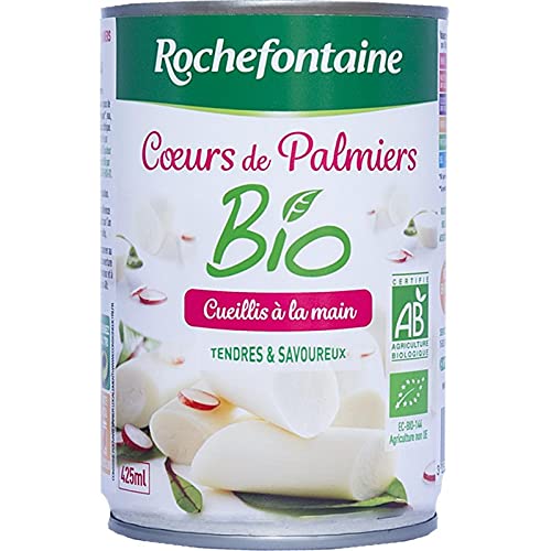 ROCHEFONTAINE - Coeurs De Palmiers Bio 1/2 220G - Lot De 4 - Livraison Gratuite