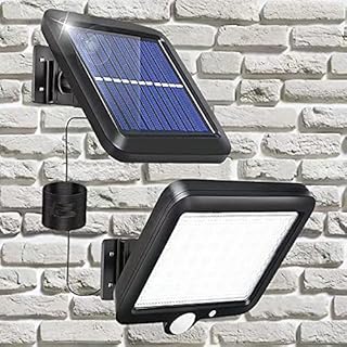 Lampade solari per esterni,100 faretti LED esterni con sensore di movimento, lampada solare da parete per giardino, impermeabile, 3 modalità di 120°, super luminose,per scale,giardini,terrazze