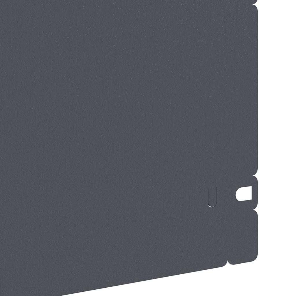 Lot de 10 bordures de pelouse en acier anthracite - 103 x 0,05 x 22 cm - Bordure de jardin flexible pour pelouse et parterres de fleurs