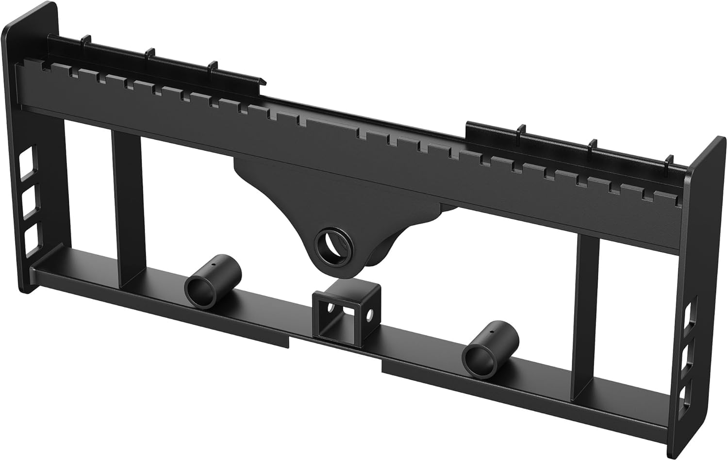 PULLAFUN 45" Skid Steer Pallet Frame with 2'' Receiver Hitch & Spear Sleeves, 4000 LBS Capacity for Kubota Bobcat Quick Tach Loader Tractor, Frame Only