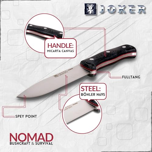 Joker Überlebensmesser Nomad CM125 mit Micarta-Griff und 12,7 cm Klinge