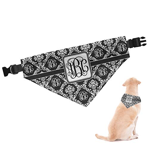 RNK Shops Personalized Monogrammed Damask Dog Bandana - Medium