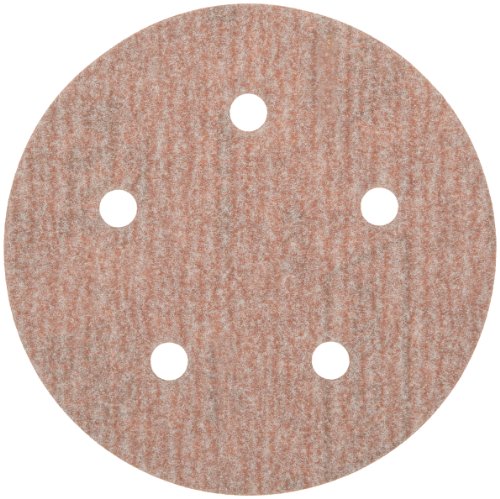 Norton A275 No-Fil Adalox NorGrip Abrasive Disc, 5 Vaccum Holes, Light Weight Paper Backing, Pressure Sensitive Adhesive, Aluminum Oxide, Waterproof, 5