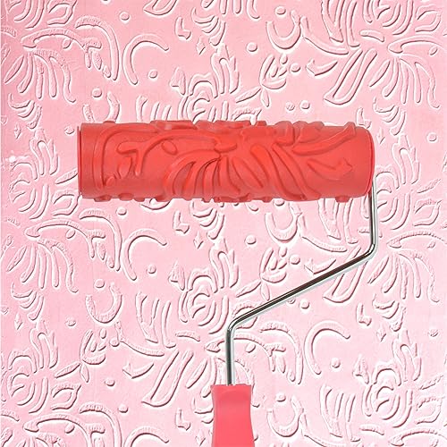 Nichiyo 7'' Paint Roller for Painting Wall Cabinet Cupboard Doors Wall & Furniture DIY Room Decoration, Classic Brick Embossing Texture Rubber Roller ,Painting Supplies(EG292T)