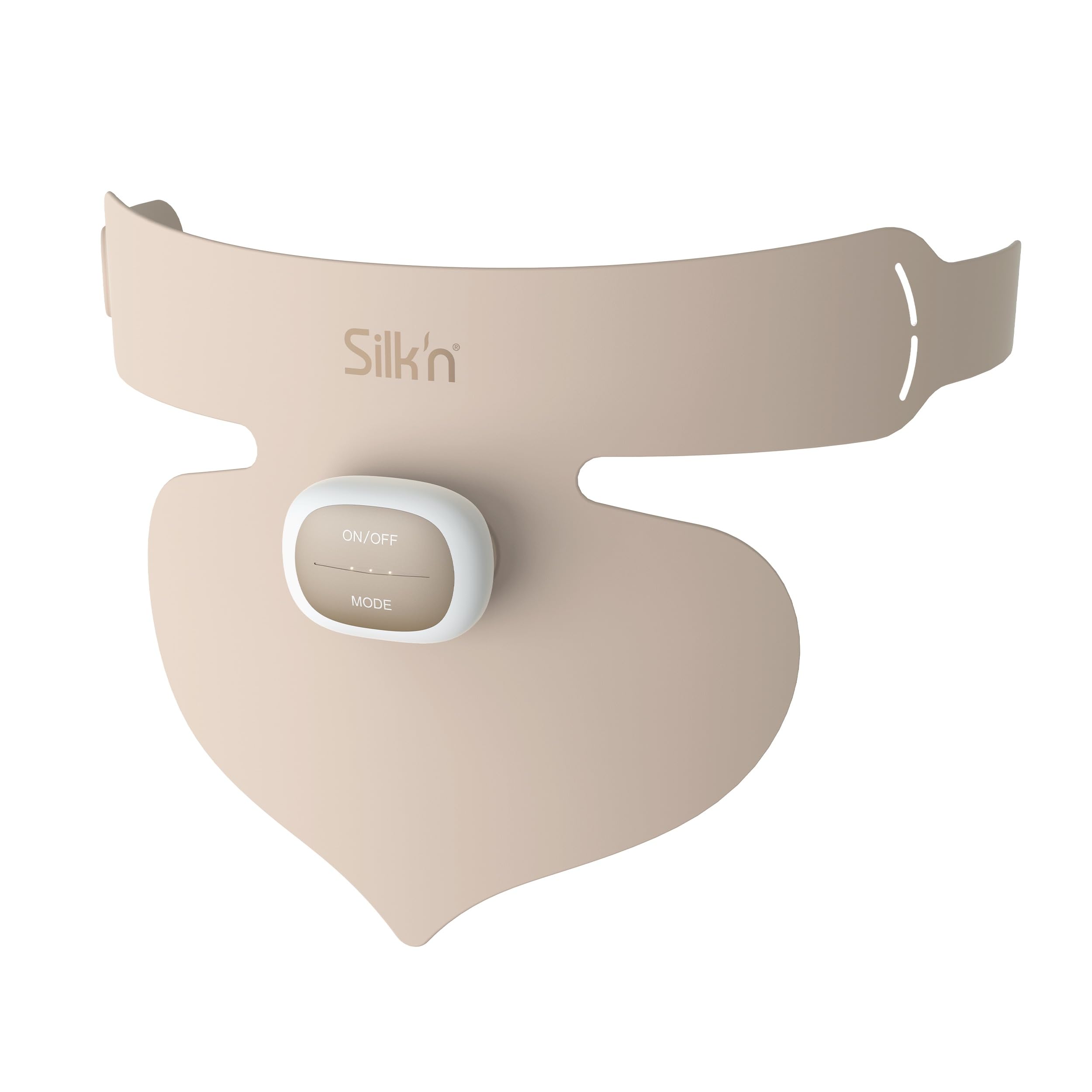 Silk'n Mascherina a LED per petto con luce rossa, senza fili, per collo asciutto e danneggiato, colore: rosa
