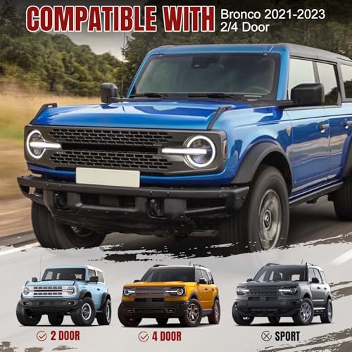 Image of JINCHEN Mud Flaps Fit for Bronco 2021 2022 2023 2024 2 /4-Door Front and Rear Mud Flaps Splash Guards 4PCS