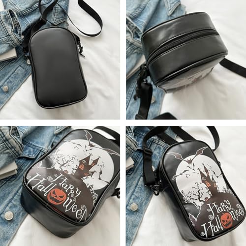 Novelty Pumpkin Crossbody Bag Devil Shoulder Bag Spooky Season Gothic Purses Funny Bag for Women Men3