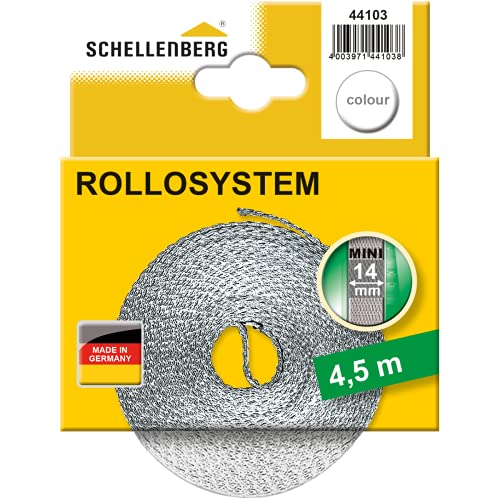 Schellenberg 44103 Sangle pour volet roulant, 14 mm, 6 m, Blanc