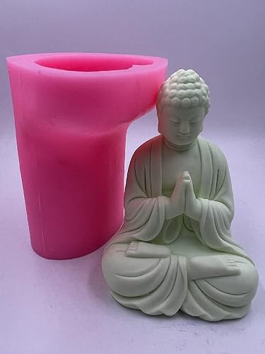 Miniatura 6 de Moldes de vela de Buda de gran tamaño para decoración de resina de hormigón Moldes de manualidades 3D molde de silicona para cera de vela, epoxi