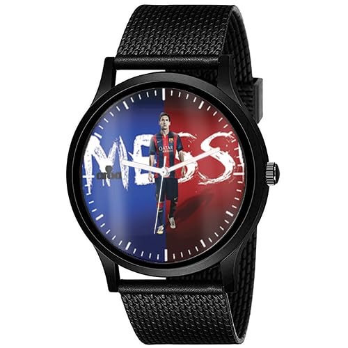 AROA Watch New Watch for Lionel Messi with Barcelona Flag Model : 694 Black Metal Type Analog Black Strap Watch Red and Blue Dial for Men Stylish Watch for Boys (B0C7815V1J) Amazon Price History, Amazon Price Tracker
