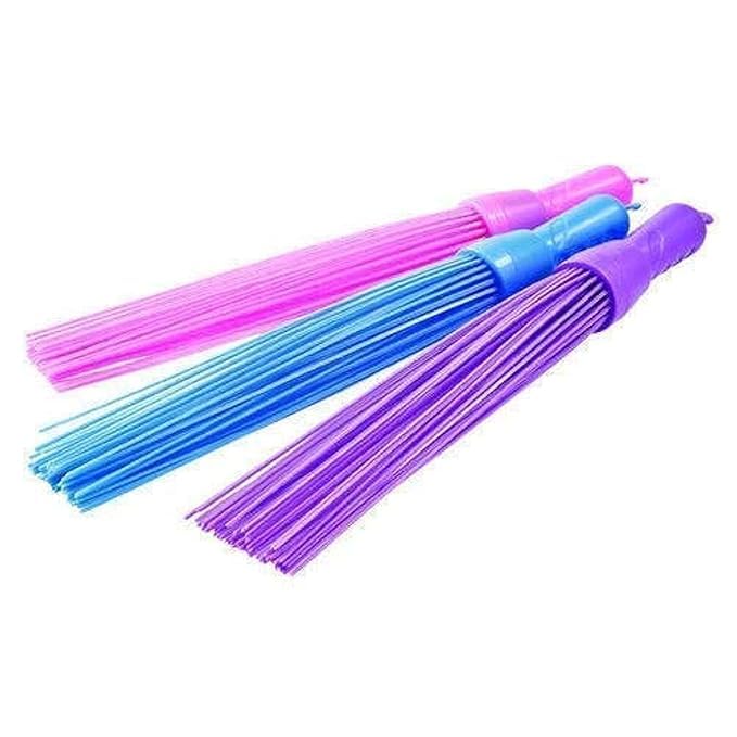 SBTs? Plastic Broom | 250 gm with 60 bristles | for Cleaning Floor and Bathroom, Wet and Dry Cleaning | Fiber Broom Hard Bristle Pack of 3-image-6