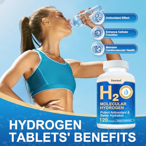 hydrogen water tablets 120 tablets hydrogen tablets for drinking water-support brain health amp cognitive function energized water-non-gmo amp gluten free