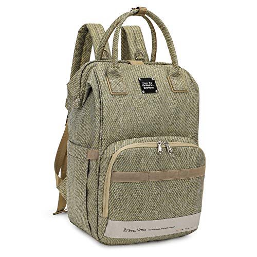 EverVanz - Sac à dos multifonctionnel pour bébé, sac à dos pour couches de grande capacité, sac à langer imperméable, sac à dos de voyage durable, sacs à couches élégants pour maman/papa