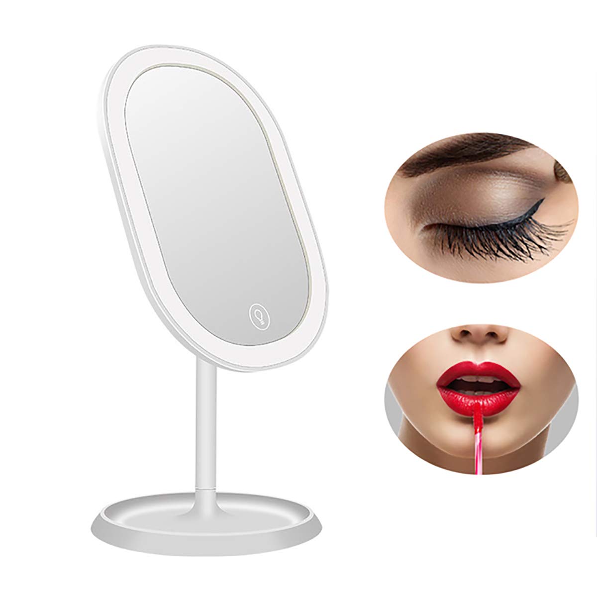Beautiful Makeup Mirror, Makeup Mirror with Light, LED Lighted Makeup Mirror, Portable Convenience and High Definition Clarity Cosmetic Mirror,MonochromaticLight