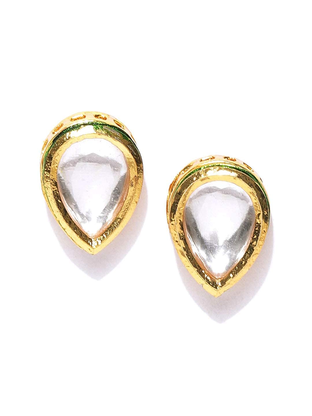 DAMANI Gold Plated White Kundan Earring StudsTops For Women (B0C2ZG1NPR) Amazon Price History, Amazon Price Tracker