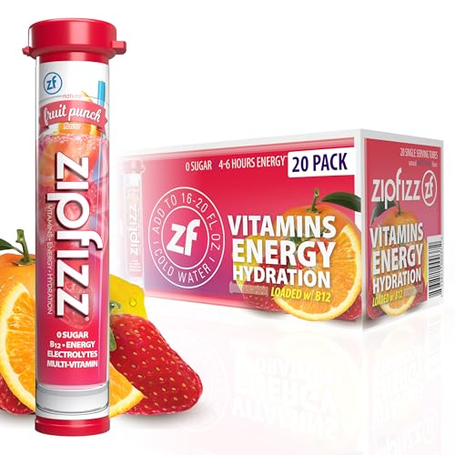 Zipfizz Daily Energy Drink Powder, Fruit Punch...