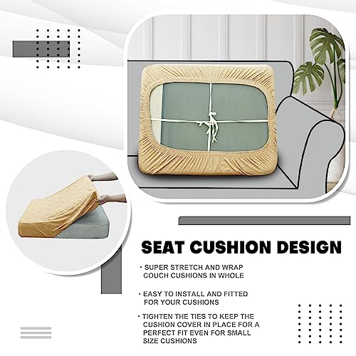 CHELZEN Super Stretch Sofa Seat Cushion Cover, Fitted Sofa Cushion Slipcovers, Soft Couch Cushion Covers - Image 3