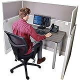 OBEX Acoustical Cubicle Privacy Screen Extender, Desk Panel & Office Divider, Add Separation & Block Noise, 18