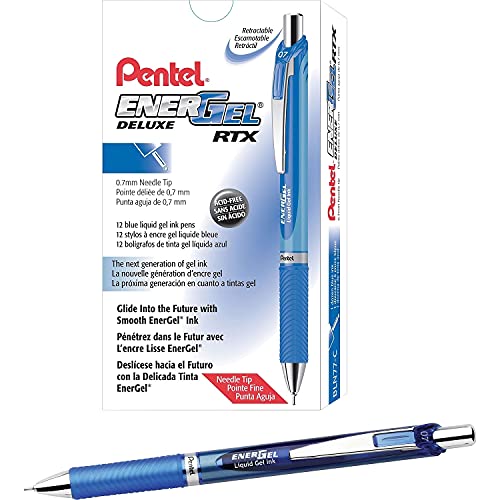 Pentel EnerGel RTX Bolígrafos Gel Retráctil 0.7mm Azul miniatura 2