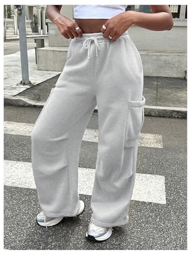 SOLY HUX Girl's Sweatpants Elastic Waist Straight Leg Casual Sports Pants with Pocket2