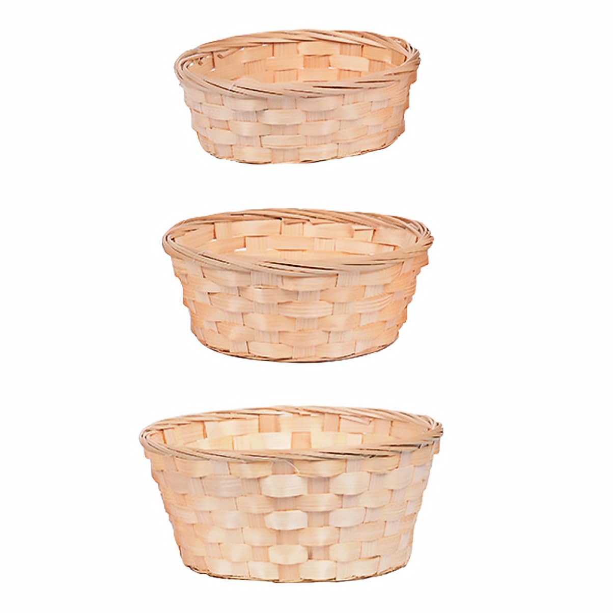 SOLUSTRE 3Pcs Handwoven Storage Basket Decorative Flower Baskets for Home Office and Garden Versatile Organizers for Flowers Fruits and Household Items