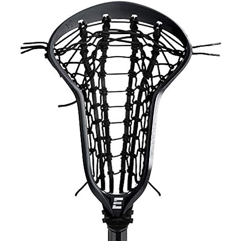 Epoch Lacrosse - Women's Purpose 15 Lacrosse Head with Ladder Pocket, Strung Head, 15-Degree Bottom Rail, Composite Injected Polymer, Crafted in USA - Black Cover