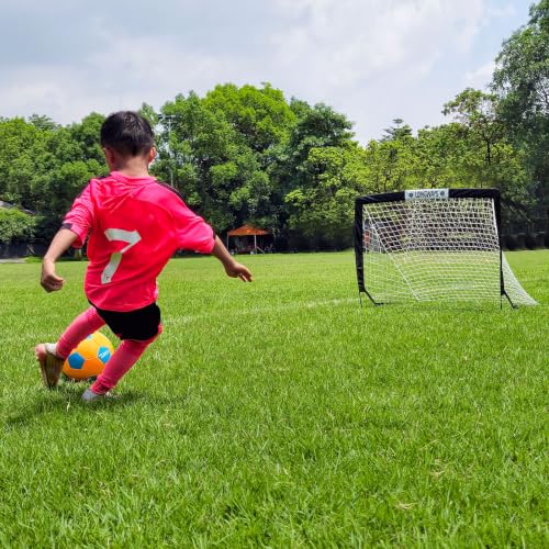 Image of LOMGWAYS Soccer Goal for Kids + Youth with Carry Bag for Practice & Games