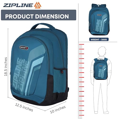 Image of Zipline Casual backpack School bags for boys & Girls |35L Water Resistant backpack bags for women|Stylish,Lightweight,Durable|College bag for boys