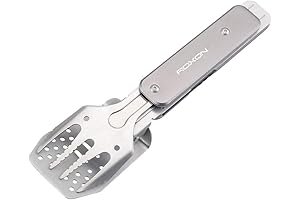 ROXON Mini Folding BBQ Barbecue Combo Tool Set (Grey)