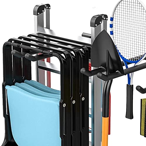 Torack Garage Storage Organizer Systems, Wall Mount Overhead Shelving, 48 Inch Heavy Duty Steel Tool Racks, 6-Pack 12'' Double Hooks, 48 Inch By 7 Inch Floating Shelves, Up To 1200Ibs #TOP5