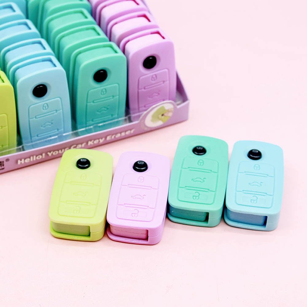 Car Key Eraser for Kids – Fun & Fancy Eraser for School, Return Gifts & Stationery Collections (Pack of 2), Random Color-image-42