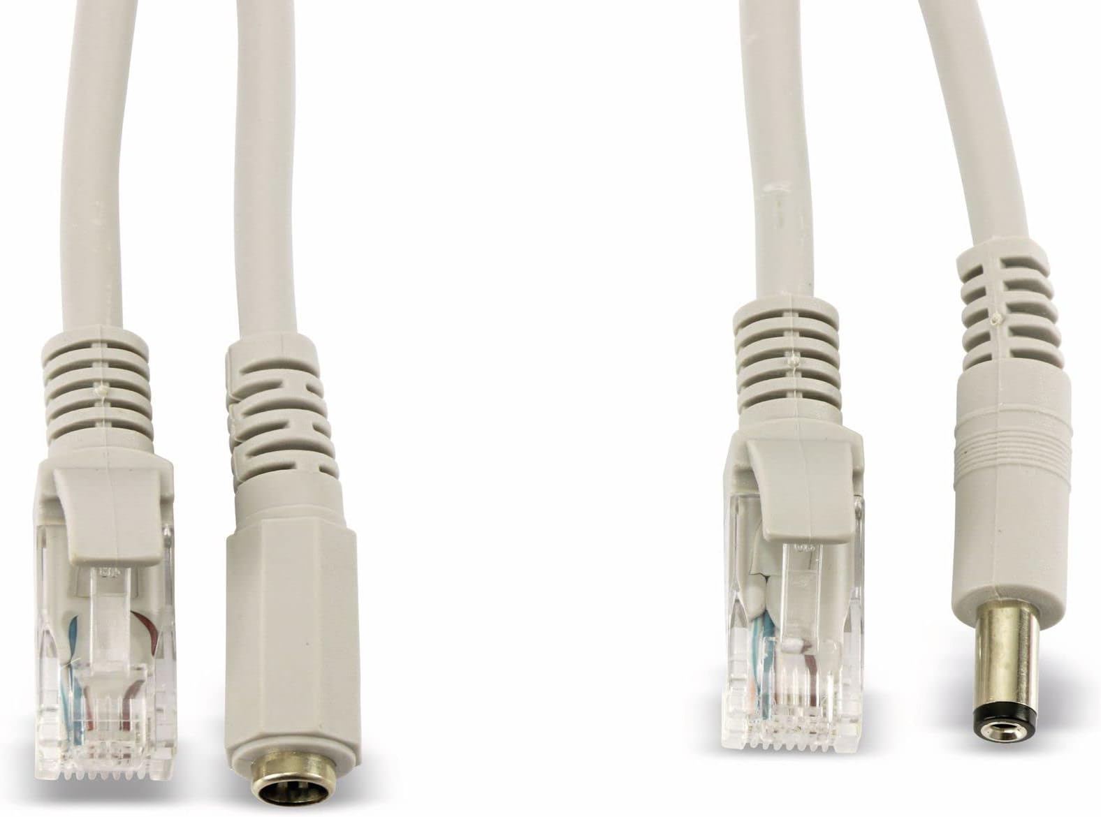 Jovision Combination Cable 5 m Network Power DC 12 V for IP Surveillance Camera Alternative PoE Function Extra Small Grey