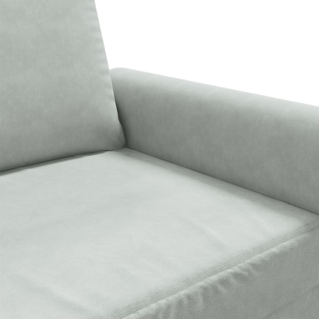 Sofá de 3 plazas Terciopelo Gris Claro 180 cm,Sofá de Descanso Televisió