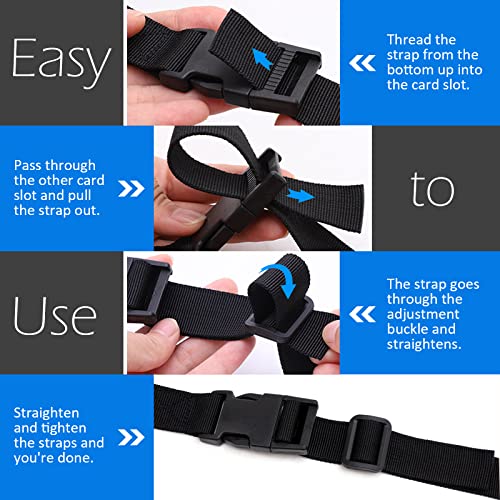 Image of 6 Pack Nylon Tie Down Straps 1 inch x 60 inch Lashing Straps with Quick Release Adjustable Buckles for Suitcases,Backpacking, Trail Camera,Sleeping Bag,Travel Belt Black
