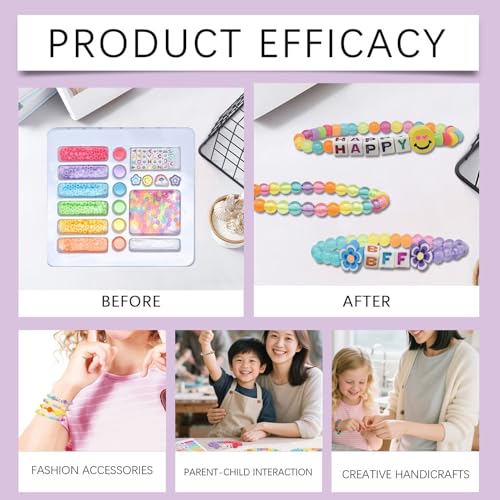 Kit de pulsera de perlas con nylon PVC resistente para diseñar joyas de 9cm 7