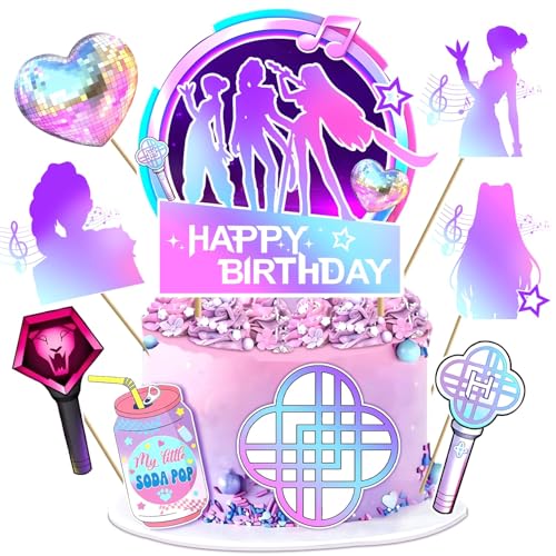 9pcs Kop Demo Huntr Kuchen Deko Mädchen, Huntri Cupcake Toppers, Geburtstagsdeko für Jungen und Mädchen, Party Deko für Themenfeiern