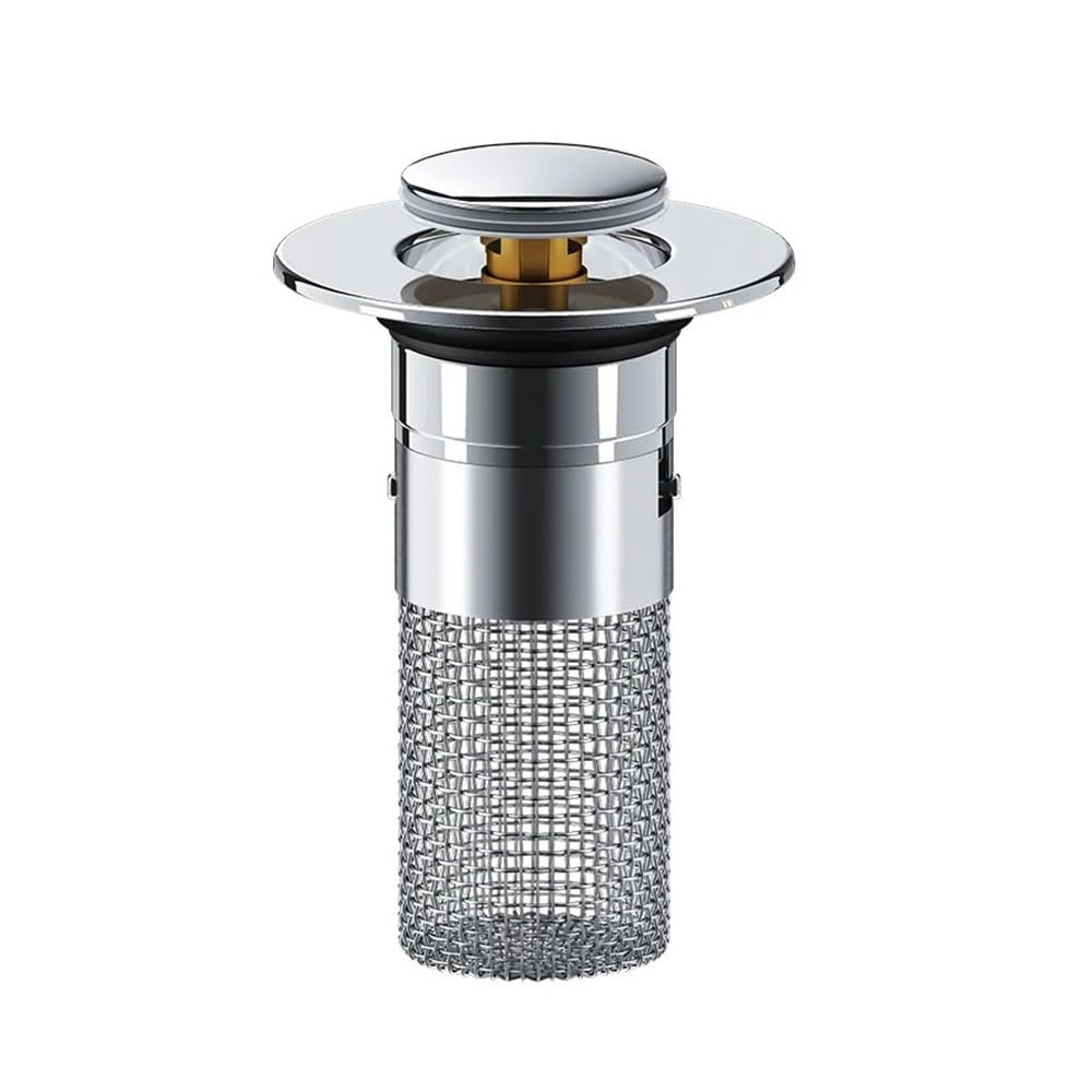 Jobaojiang A-Short Stainless Steel Floor Drain Filter Washbasin Plug Pop-Up Bounce Core Basin Stopper Hair Catcher Shower Sink Strainer(A-Short)