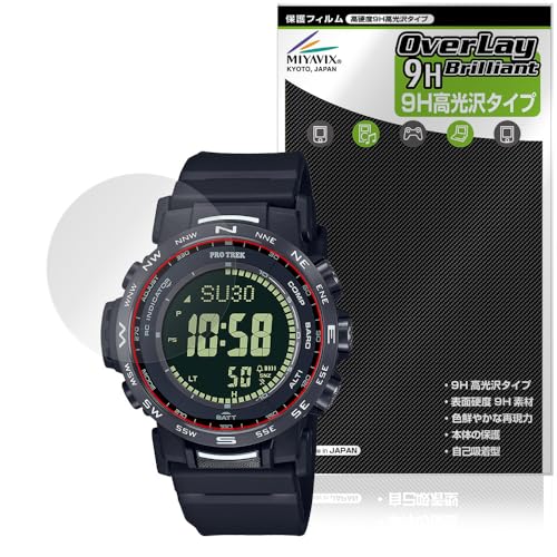 �~���r�b�N�X CASIO PRO TREK CLIMBER LINE PRW-35 / PRW-35Y �Ή� �ی� �t�B���� PET�� ���d�x 9H ���� �����K���X�����̍d�x ���{��