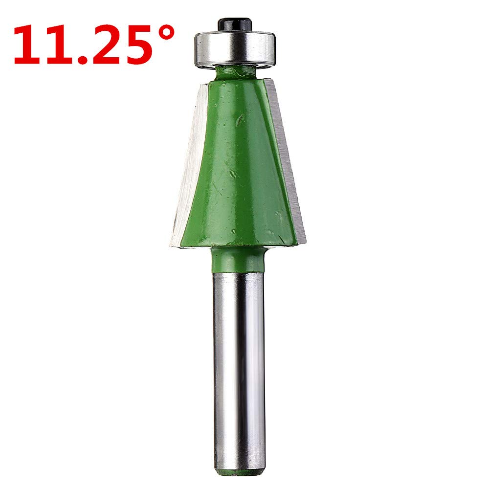 Broca de enrutador biseladora de vástago de 8 mm Fresa de 11.25-45 grados para carpintería - # 1