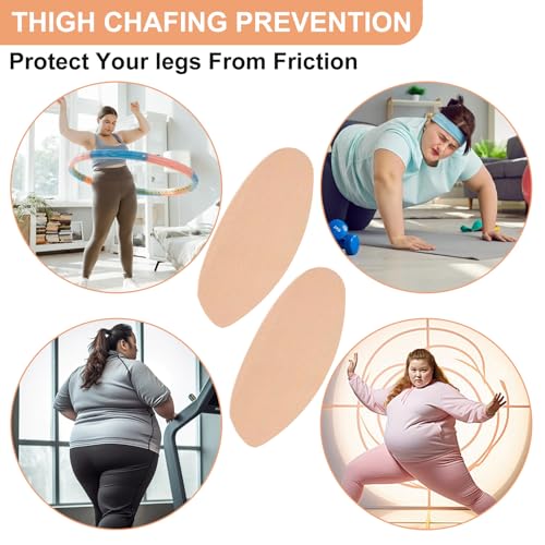 Rose Romee 2025 New Transparent Anti-Friction Thigh Patches for Women, 12 Pack Invisible Inner Thigh Guards, Chafing Prevention Waterproof, Sweatproof & Breathable for Comfortable Movement Yellow