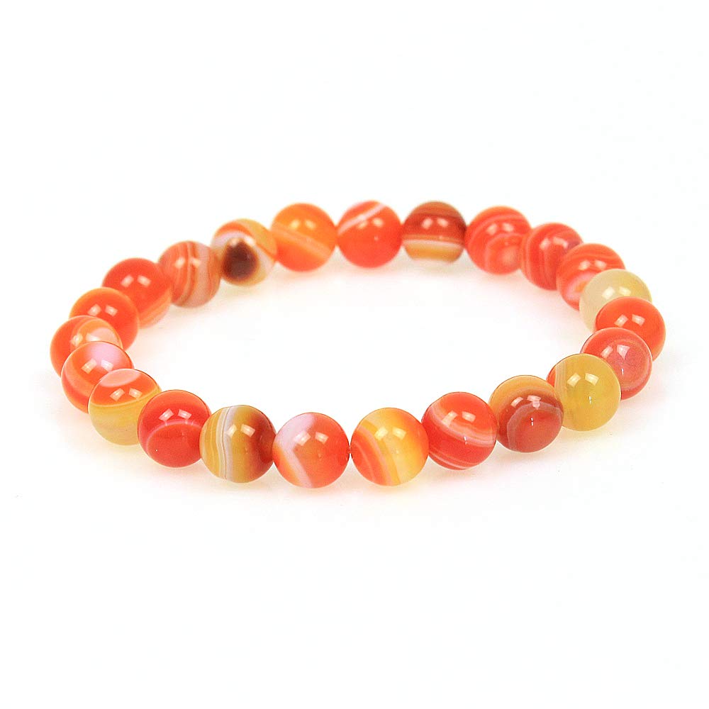 MJDCB8mm Natural Colorful Electroplating Shells Beads Bracelet Healing Crystals Bracelets